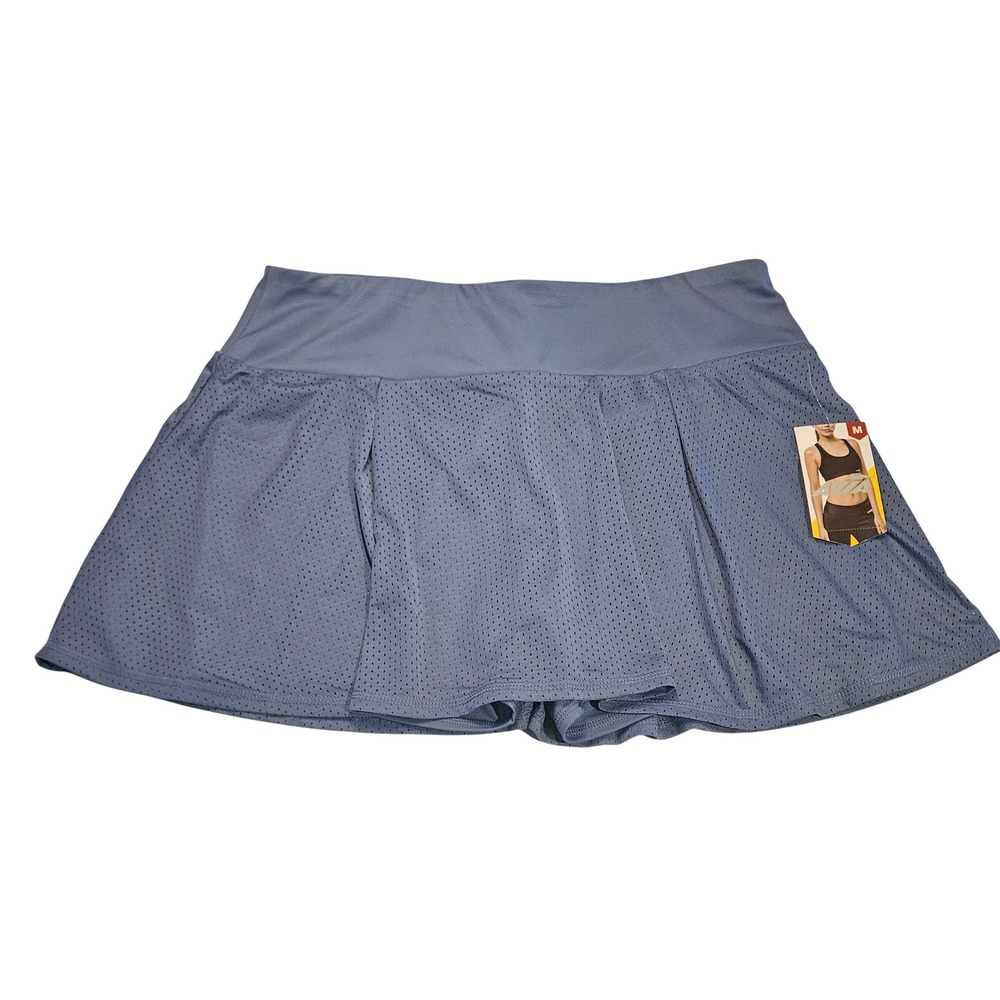 Avia‎ Skort Women M Blue Lifestyle Mesh Skort Comfort Stretch #633